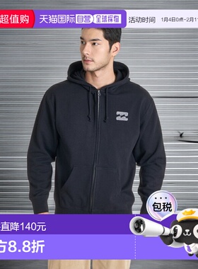 日本直邮BILLABONG GROOVY男士派克外套 BF012011 黑色卫衣帽衫