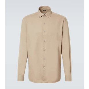男士 潮奢 Zegna 杰尼亞 棉質(zhì)羊毛牛仔布襯衫