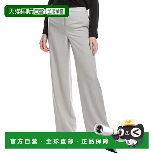 自营 Theory Wide Pull-On Silk Pant - silver 美国奥莱直发女装