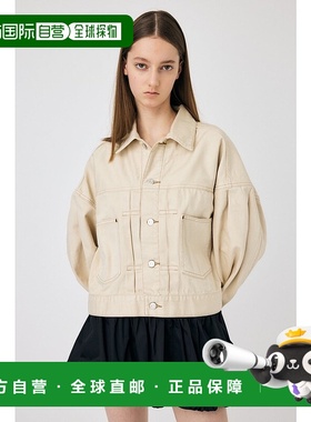 日本直邮MOUSSY TUCK SLEEVE 丹宁夹克 [MO1164EW035139] 米色