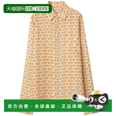 1h可退 香港直邮潮奢 Burberry 巴宝莉 女士 B 圖案長袖襯衫 8090