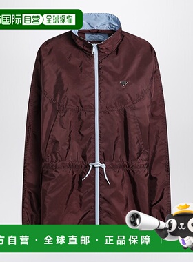 1h可退 香港直邮Prada 普拉达 女士 RENYLON 暗红色套头上衣 2923