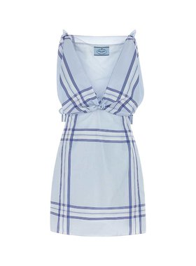 PRADA 女士连衣裙 P3M83RSOOO15FAF0012 AW2024 浅蓝色