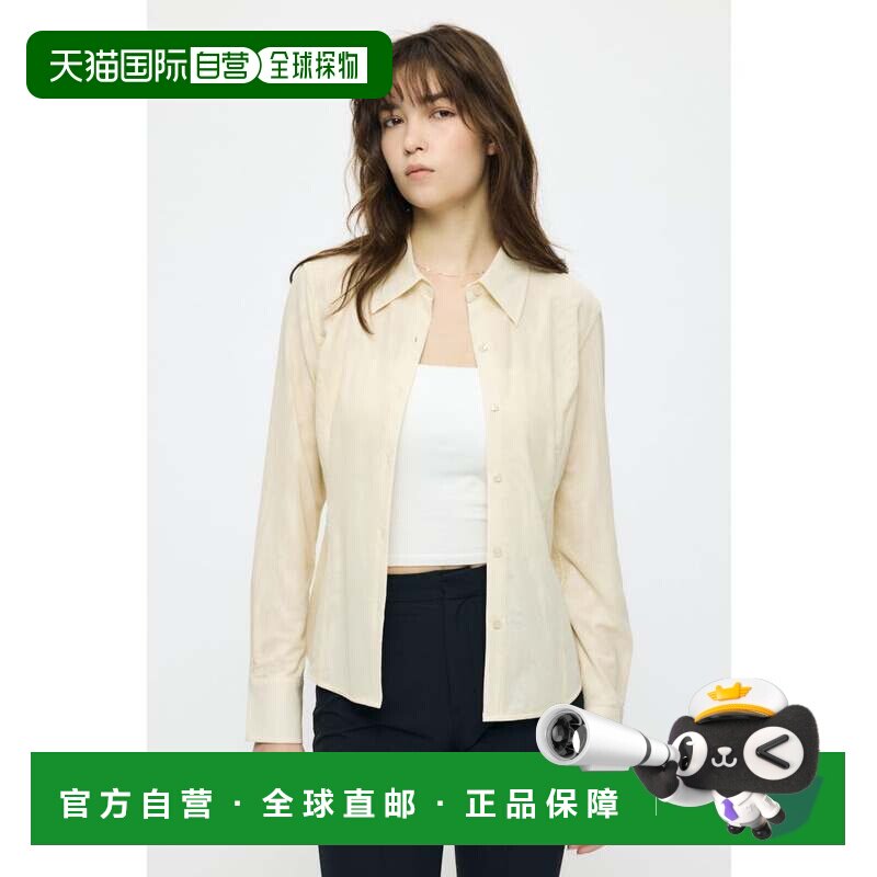 日本直邮MOUSSY 衬衫 白色通勤上衣背心短上衣图片
