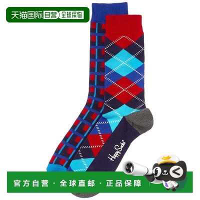 自营Happy Socks 2-Pack Argyle Sock - multi 美国奥莱直发袜子
