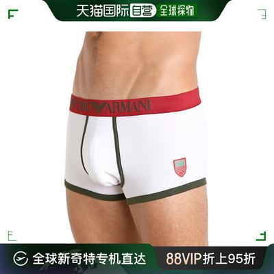 香港直邮EMPORIO ARMANI 男士白色平角内裤 111866-5A510-00010