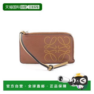 日本直邮中古Loewe罗意威女A级95新card case卡包牛皮零钱包棕色B
