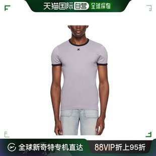 罗纹圆领T恤 香港直邮潮奢 Courreges 男士 123JTS020JS0070