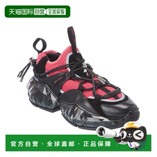 自营Jimmy Choo Diamond Trail/F 皮革和网眼运动鞋 - 黑色 美国