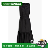 香港直邮潮奢 THEORY 希尔瑞 1h可退 女士 层叠棉混纺中长连衣裙