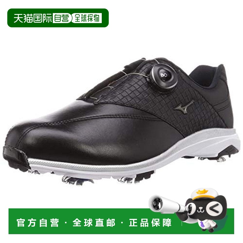 【日本直邮】Mizuno美津浓 高尔夫鞋Wide Style 003Spikes男黑25.