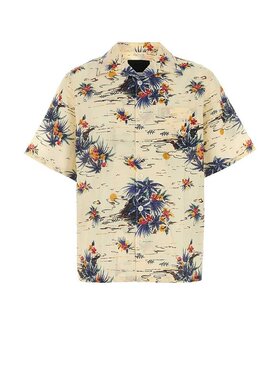 Prada 普拉达 男士 图案印花短袖衬衫 UCS414SUMO16YK