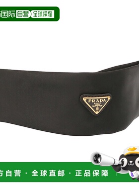 日本直邮PRADA 头带发带发饰（黑色 x 金色）1IH081 TESSUTO (2DM