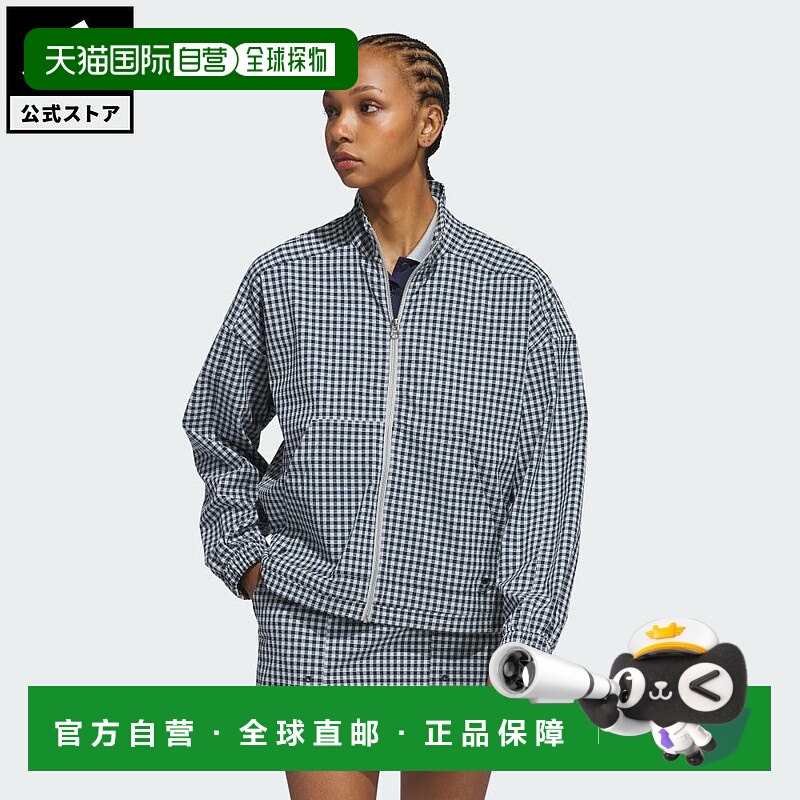 日本直邮 adidas 高尔夫Altimat 365格纹女士性能夹克 IM7954 蓝