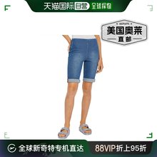 lysseBoyfriend 女士 Cuffed Pull On Flat Front mid wash 【美