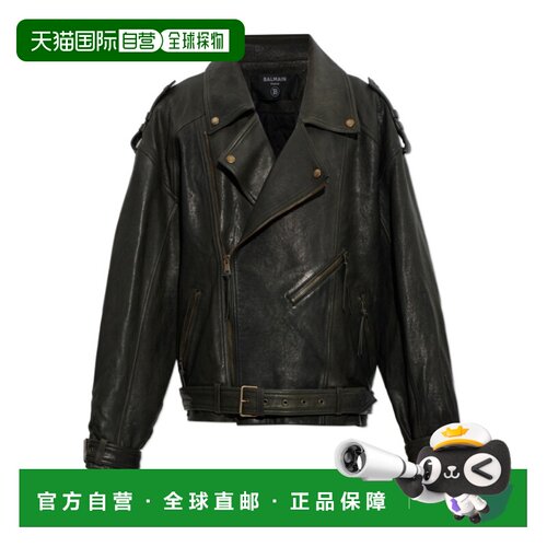 香港直邮BALMAIN 男士皮衣 HH1TD595LE377FW AW2026 黑色 长袖皮