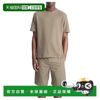 1h可退 香港直邮VINCE 男士 皮玛棉凸纹短袖水手领T恤  舒适时尚