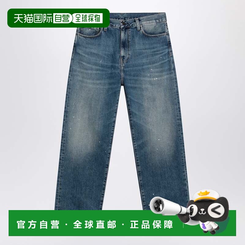 香港直邮CARHARTT WIP 男士 Landon Blue/Destroy 水洗泼墨裤子 I
