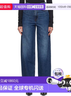 1h可退 香港直邮潮奢 toteme 女士 蓝色 Wide Leg 牛仔裤 242WRB2