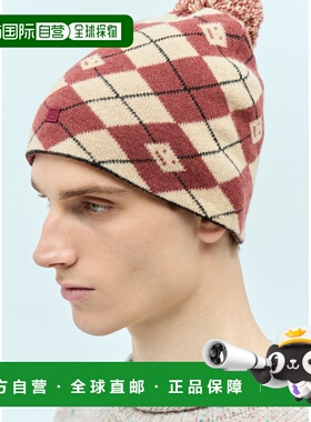 1h可退 香港直邮Acne Studios 艾克妮 男士 菱形图案提花无檐便帽