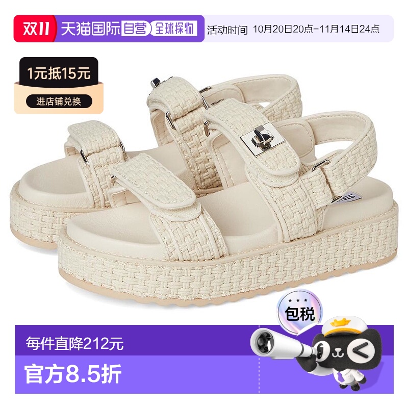1h可退 【美国直邮】steve madden 女士 凉鞋厚底思美登