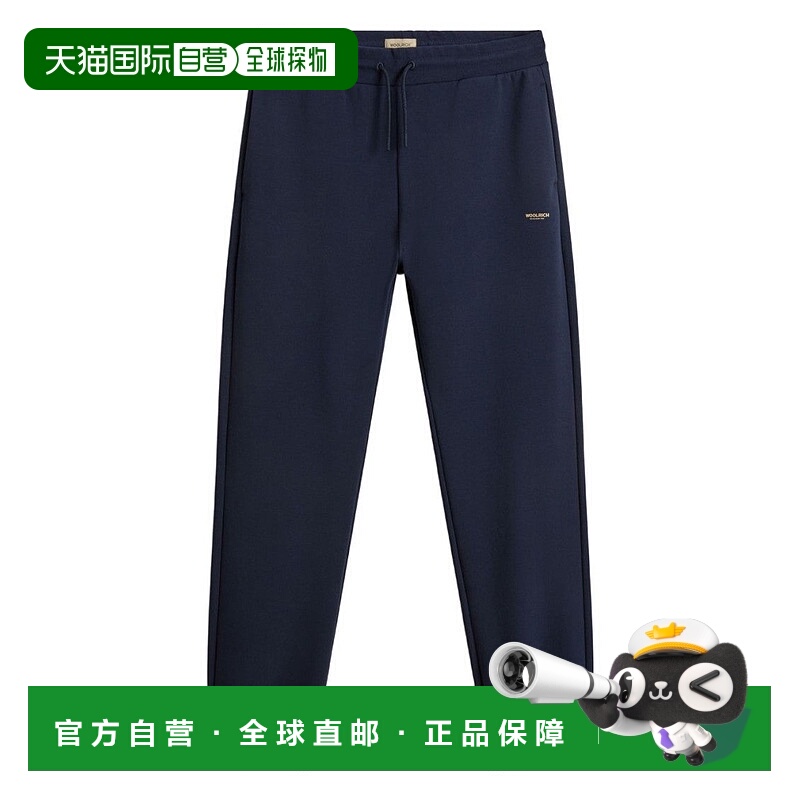 自营woolrichRelaxed Fit Navy Blue Trousers - black 美国奥莱