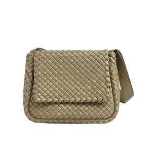 23SS Bottega Women Veneta 徽标编织肩背包