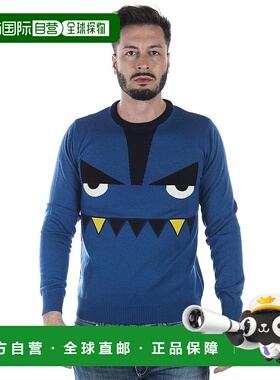 香港直邮FENDI 男士针织毛衣 FAE501A0DCAZZURROF0PTD CO 蓝色