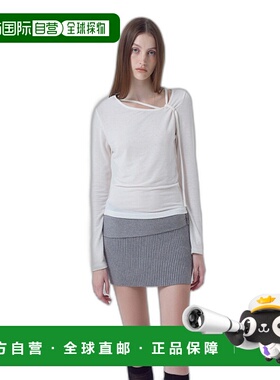 韩国直邮ETMON 女士女装T恤TL160TFF02 Strap Shirring T-Shirt Iv