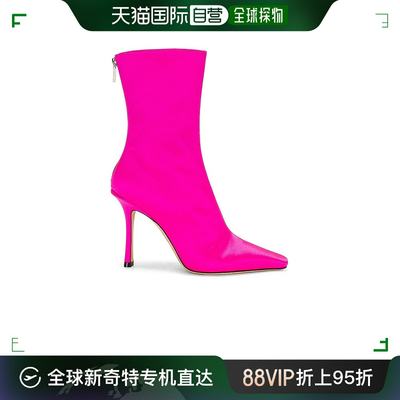 香港直邮潮奢 Jimmy Choo 周仰杰 女士 Agathe 100 绸缎靴子 AGAT