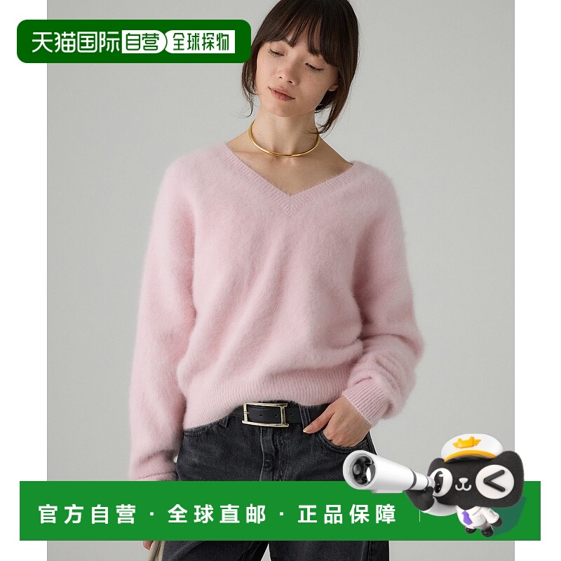 1h可退 日本直邮BABYLONE 女装 2WAY宽松针织衫 浅V领+圆领设计