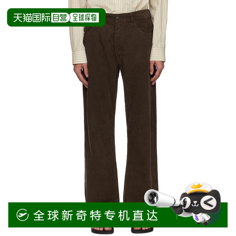 1小时内可退 香港直邮潮奢 The Row 男士 棕色 Burt 长裤 921W372