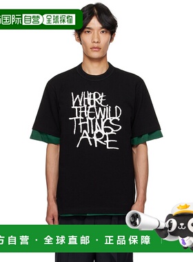 香港直邮潮奢 Sacai 男士 黑色 Where The Wild Things Are 系列
