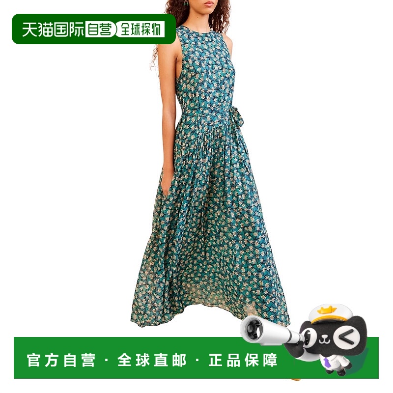 自营ulla johnsonEleni Silk Midi Dress In Clematis - clematis