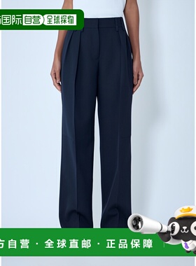 1h可退 香港直邮Jil Sander 吉尔 桑达 女士 高腰褶裥长裤 J01KA0