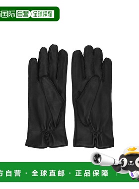香港直邮Loro Piana 黑色徽标手套 FAI8883