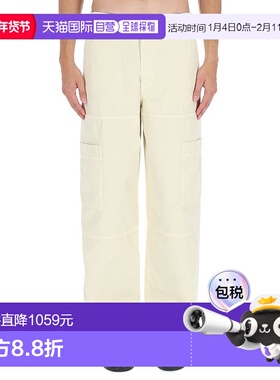 香港直邮off-white 男士 灰白色直筒工裝褲 OMCF04EF25FAB001