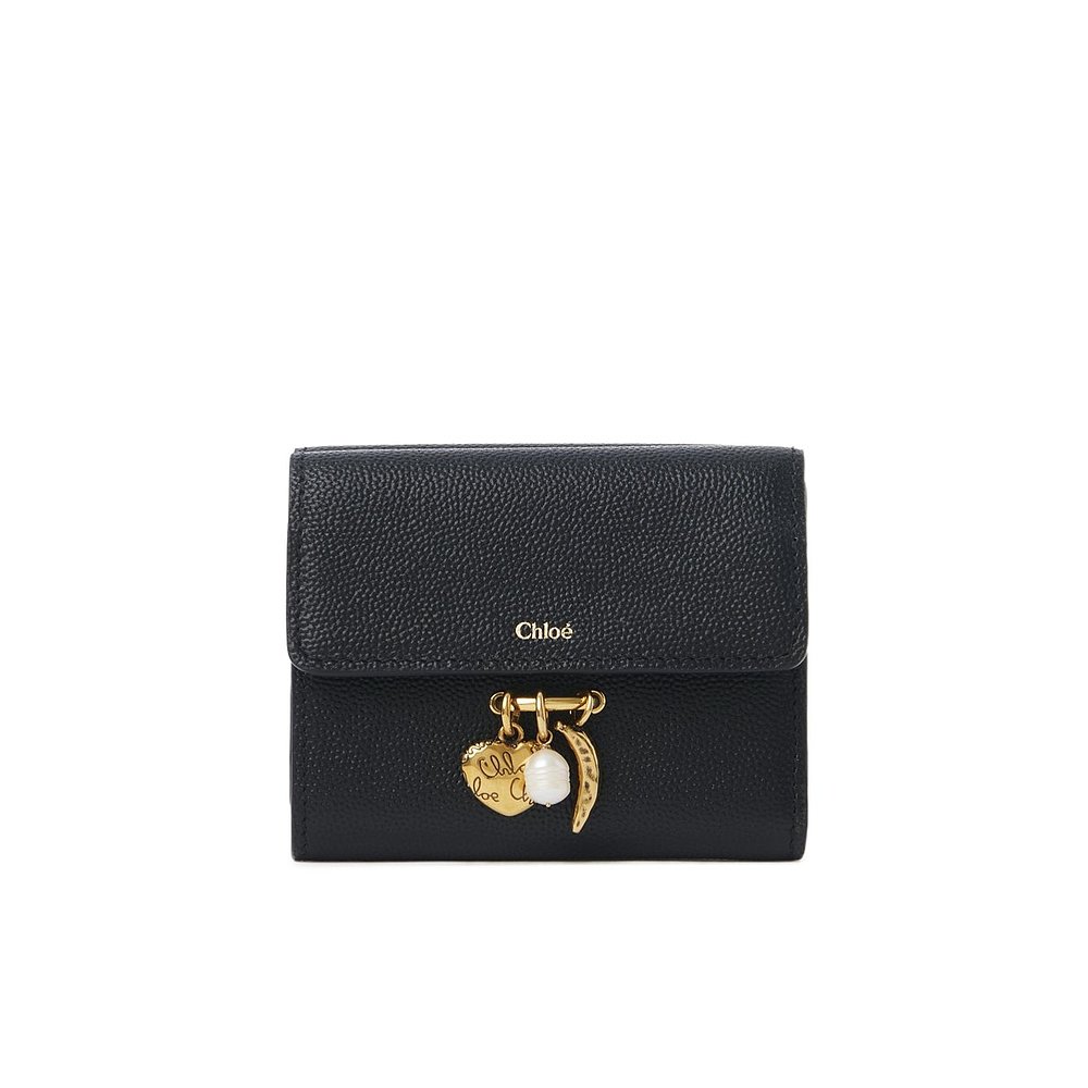 CHLOÉ 女士钱包 CH25AP976Q12001 AW2025 黑色 小号三折钱包