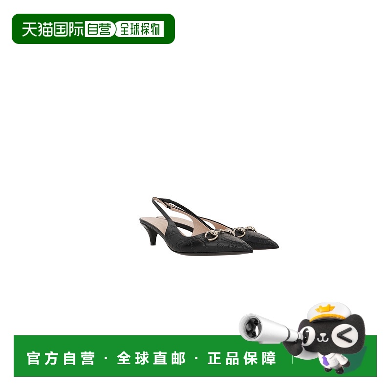1h可退 香港直邮潮奢 Gucci 古驰 女士 马衔扣露跟浅口鞋 782407A