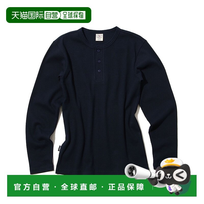 1h可退 日本直邮AVIREX 男女同款RIB长袖亨利领T恤 DAILY系列 783