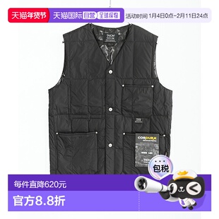 日本直邮TAION WORK V 领纽扣羽绒背心男女皆宜的轻质 V 领纽扣羽