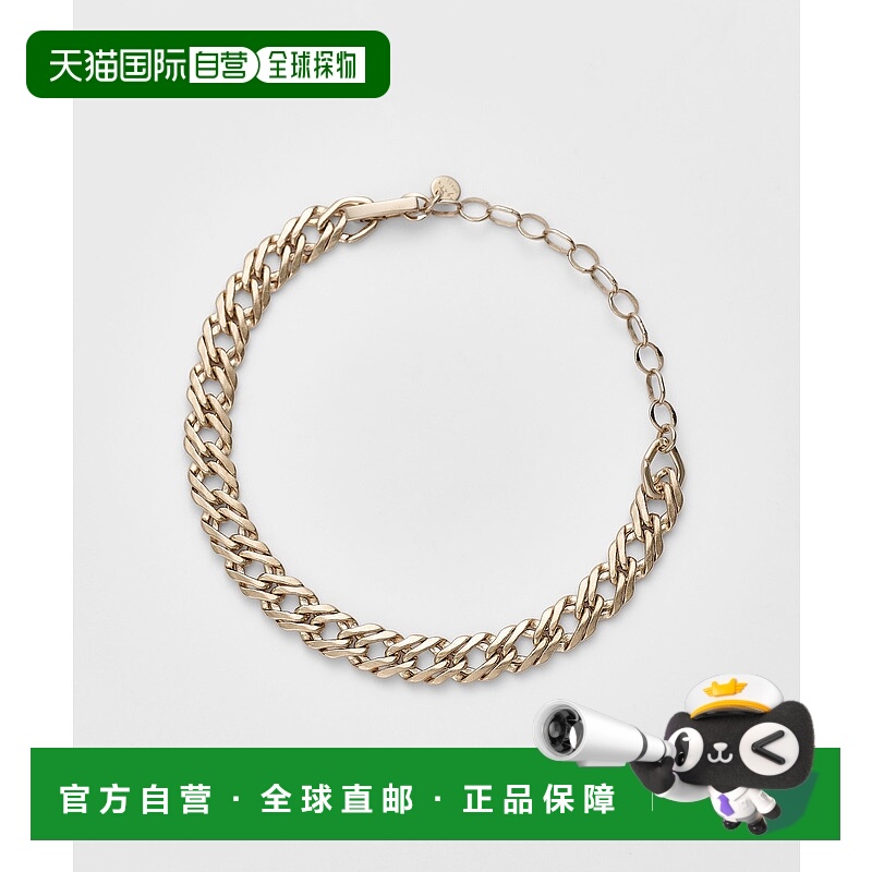 1h可退 日本直邮agete 阿卡朵 女士 金色金属链条手链 复古光泽设