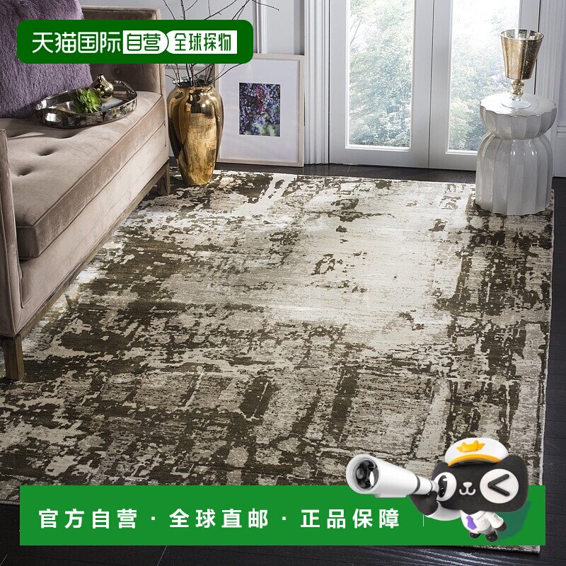 自营safaviehMirage Hand Made Area rug, Brown / Silver Contem
