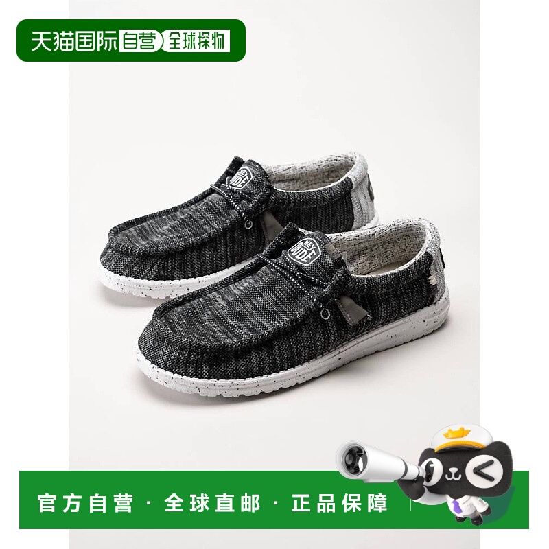 自营hey dudeMen's Wally Stretch Mix Slip-On Shoes In Meteori