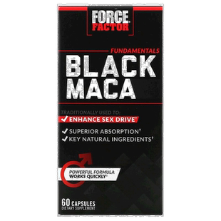 香港直发FORCE FACTOR黑玛卡胶囊优效增加能量和力量60粒