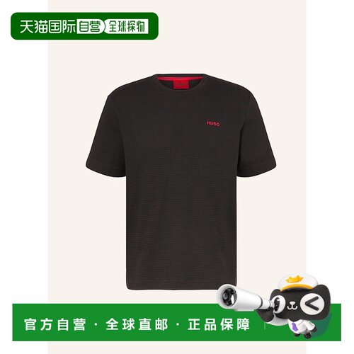 1h可退 香港直邮HUGO 男士T恤 100168579913000 CO 黑色 Pajama s