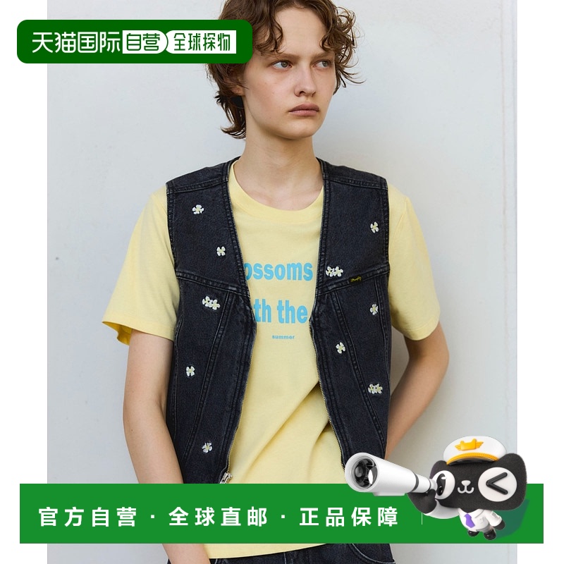 1h可退 日本直邮Wrangler女裝立體剪裁刺繡牛仔背心 21252315201