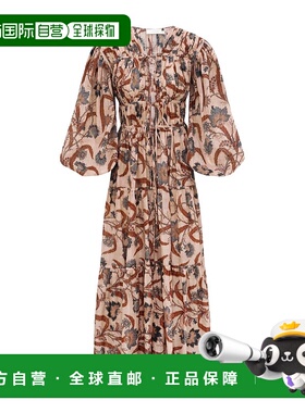 香港直邮Zimmermann Ascension Tie Billow Maxi 连衣裙 ASCENSIO