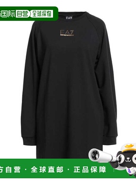 香港直邮Ea7 女士 短款连衣裙 black黑色 舒适时尚