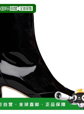 1h可退 香港直邮aeyde 女士 黑色 Sila Patent Leather 踝靴 A11A